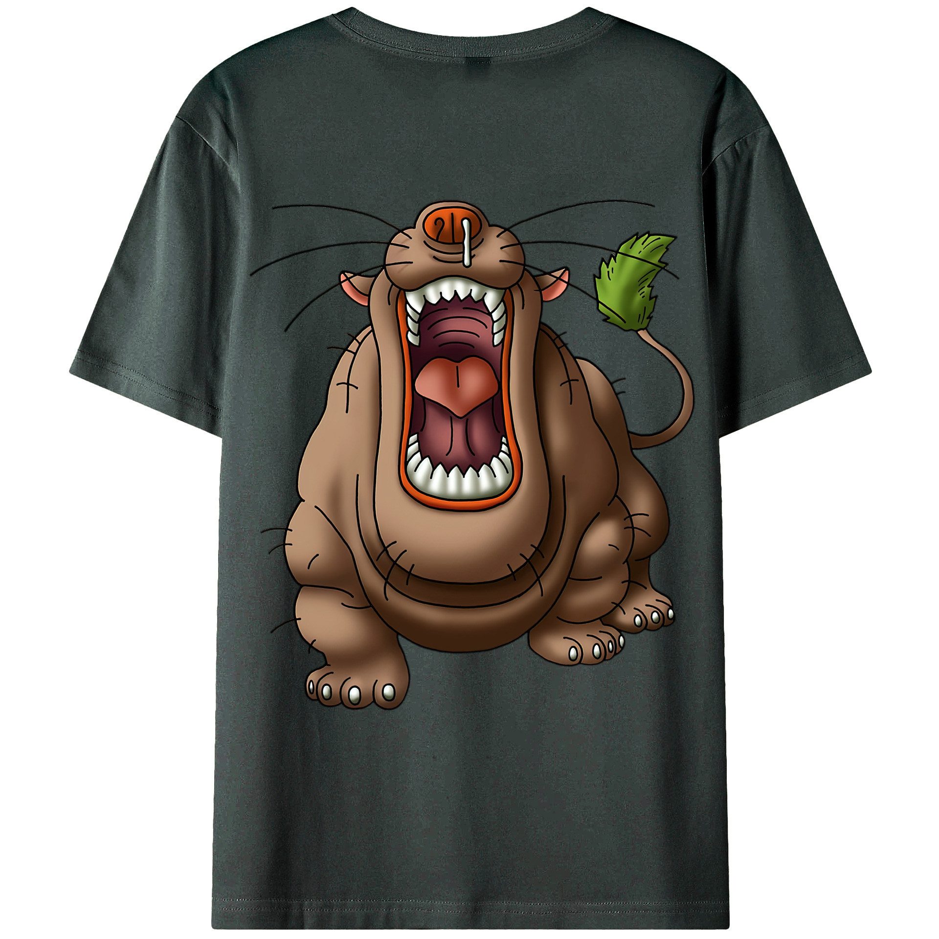 （画像用） ドラゴンクエスト Doragon Kuesuto Dragon Quest 綿100％ メンズ半袖Tシャツ（バックプリント） 通気性